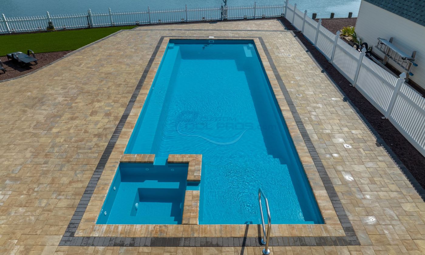 saphire blue fiberglass pool nj