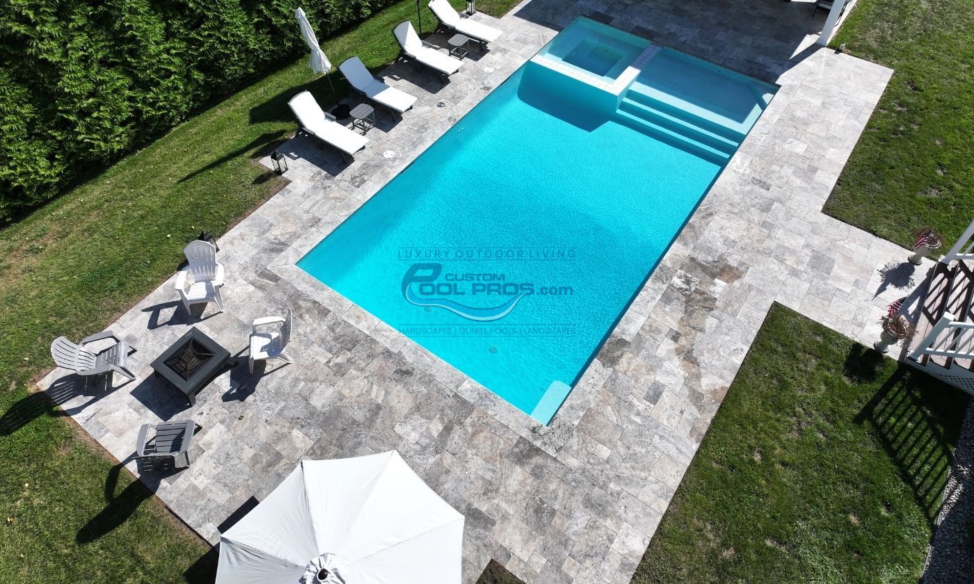 A Pool Framed by Natural Stone Charm in Voorhees